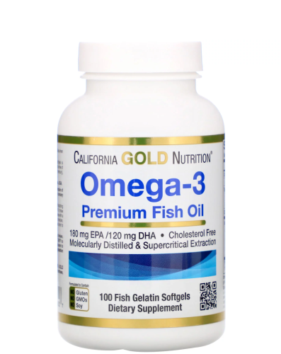 Омега-3 (Триглицеридная Форма) 100 капсул (California Gold Nutrition)