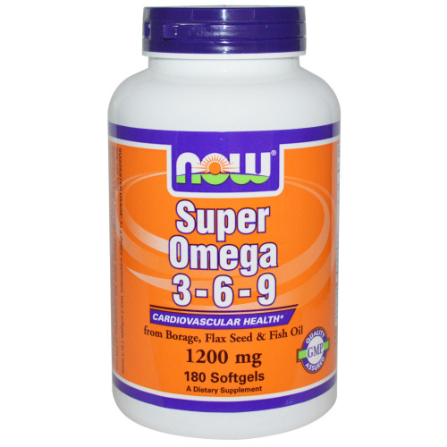 Super Omega-3-6-9 1200 мг - 180 капсул (Now Foods) фото 2