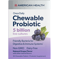Chewable Probiotic 5 Billion 30 таблеток (American Health) виноград срок 04/23